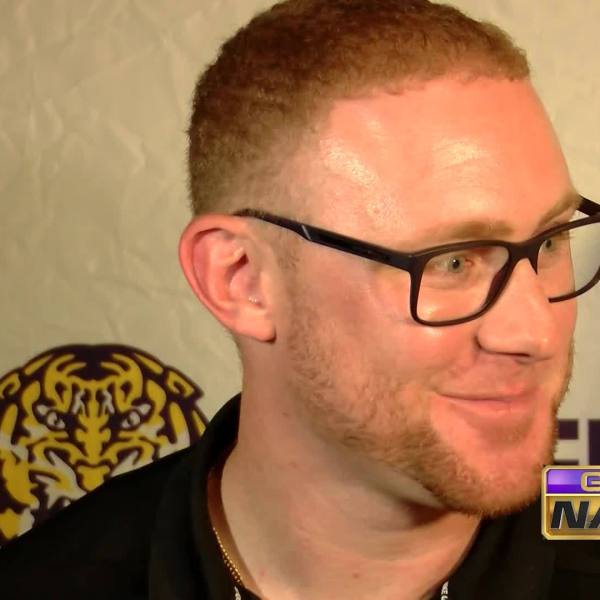 Joe Brady Meets Media for First time - LSU Coaches Caravan in New Orleans